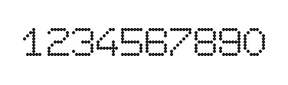 7×9数字点阵字体 ddN79AA1625