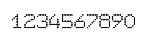 7×9数字点阵字体 ddN79AA1631