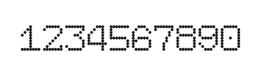 7×9数字点阵字体 ddN79AA1634
