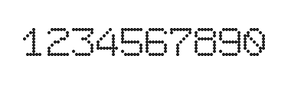 7×9数字点阵字体 ddN79AA1638