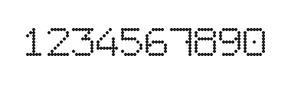 7×9数字点阵字体 ddN79AA1643