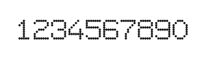 7×9数字点阵字体 ddN79AA1647