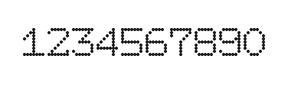 7×9数字点阵字体 ddN79AA1649