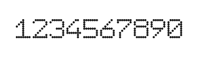 7×9数字点阵字体 ddN79AA1650