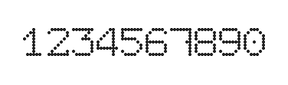 7×9数字点阵字体 ddN79AA1652