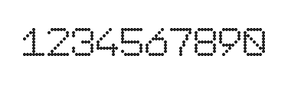 7×9数字点阵字体 ddN79AA1672