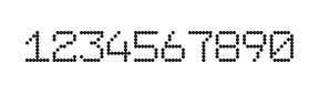 7×9数字点阵字体 ddN79AA1676