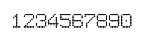 7×9数字点阵字体 ddN79AA1679