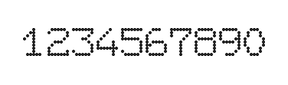 7×9数字点阵字体 ddN79AA1685