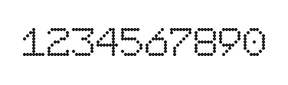 7×9数字点阵字体 ddN79AA1705
