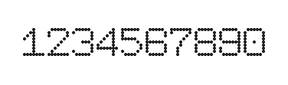7×9数字点阵字体 ddN79AA1707