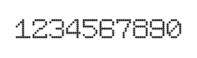 7×9数字点阵字体 ddN79AA1724