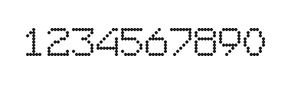 7×9数字点阵字体 ddN79AA1734