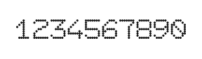 7×9数字点阵字体 ddN79AA1755