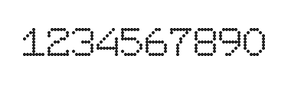 7×9数字点阵字体 ddN79AA1758