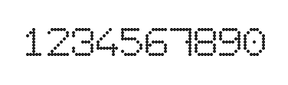 7×9数字点阵字体 ddN79AA1775