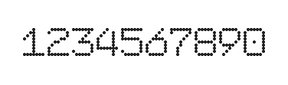 7×9数字点阵字体 ddN79AA1778