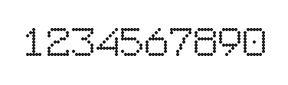 7×9数字点阵字体 ddN79AA1796