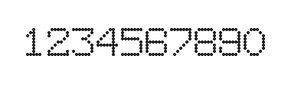 7×9数字点阵字体 ddN79AA1798