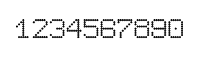 7×9数字点阵字体 ddN79AA1800