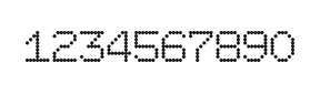 7×9数字点阵字体 ddN79AA1821