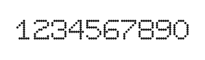 7×9数字点阵字体 ddN79AA1833