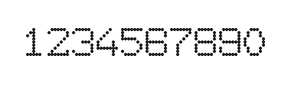 7×9数字点阵字体 ddN79AA1836