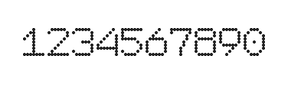 7×9数字点阵字体 ddN79AA1837