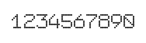 7×9数字点阵字体 ddN79AA1838