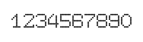 7×9数字点阵字体 ddN79AA1842