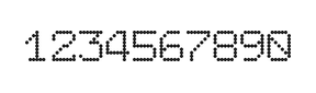 7×9数字点阵字体 ddN79AA1860