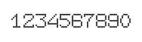 7×9数字点阵字体 ddN79AA1861