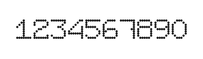 7×9数字点阵字体 ddN79AA1870
