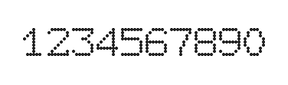 7×9数字点阵字体 ddN79AA1872