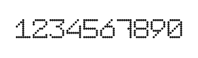 7×9数字点阵字体 ddN79AA1873