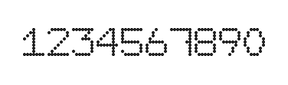 7×9数字点阵字体 ddN79AA1878