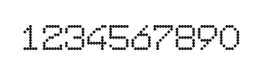7×9数字点阵字体 ddN79AA1890
