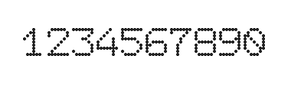 7×9数字点阵字体 ddN79AA1895
