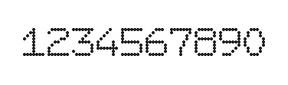 7×9数字点阵字体 ddN79AA1912