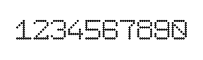 7×9数字点阵字体 ddN79AA1919