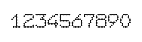 7×9数字点阵字体 ddN79AA1925