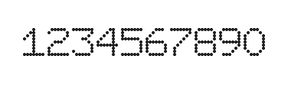 7×9数字点阵字体 ddN79AA1945
