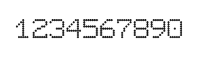 7×9数字点阵字体 ddN79AA1952