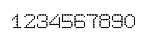7×9数字点阵字体 ddN79AA1967