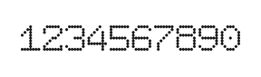 7×9数字点阵字体 ddN79AA1977