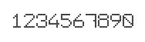 7×9数字点阵字体 ddN79AA1983