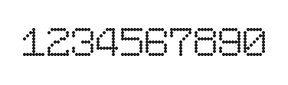 7×9数字点阵字体 ddN79AA1990