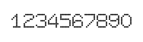 7×9数字点阵字体 ddN79AA1993
