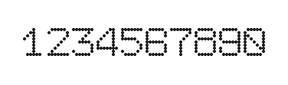 7×9数字点阵字体 ddN79AA1994