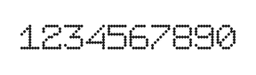 7×9数字点阵字体 ddN79AA2000